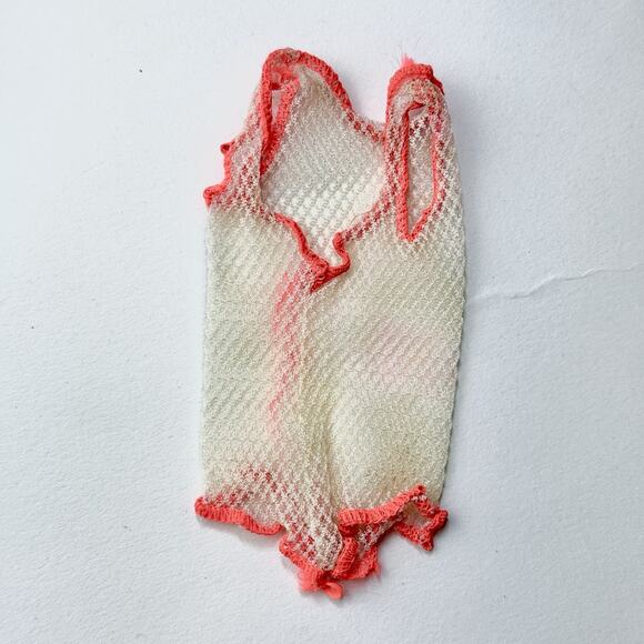 Vintage‎ Barbie Doll Twist N Turn TNT Mesh White & Orange #1162 Cover Up Mattel - Picture 2 of 2